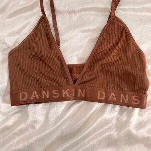 Danskin Women's Ribbed Brown Bralette